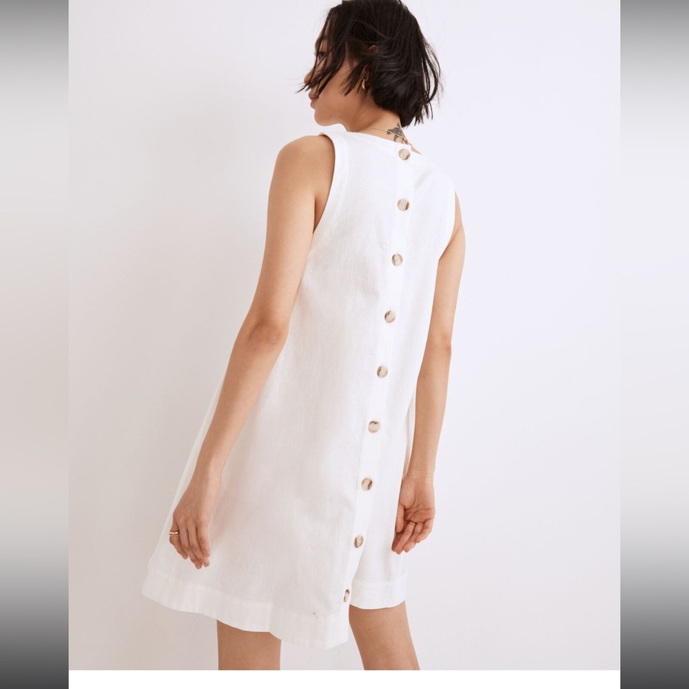 Madewell Linen-Cotton Tank Mini Dress xs